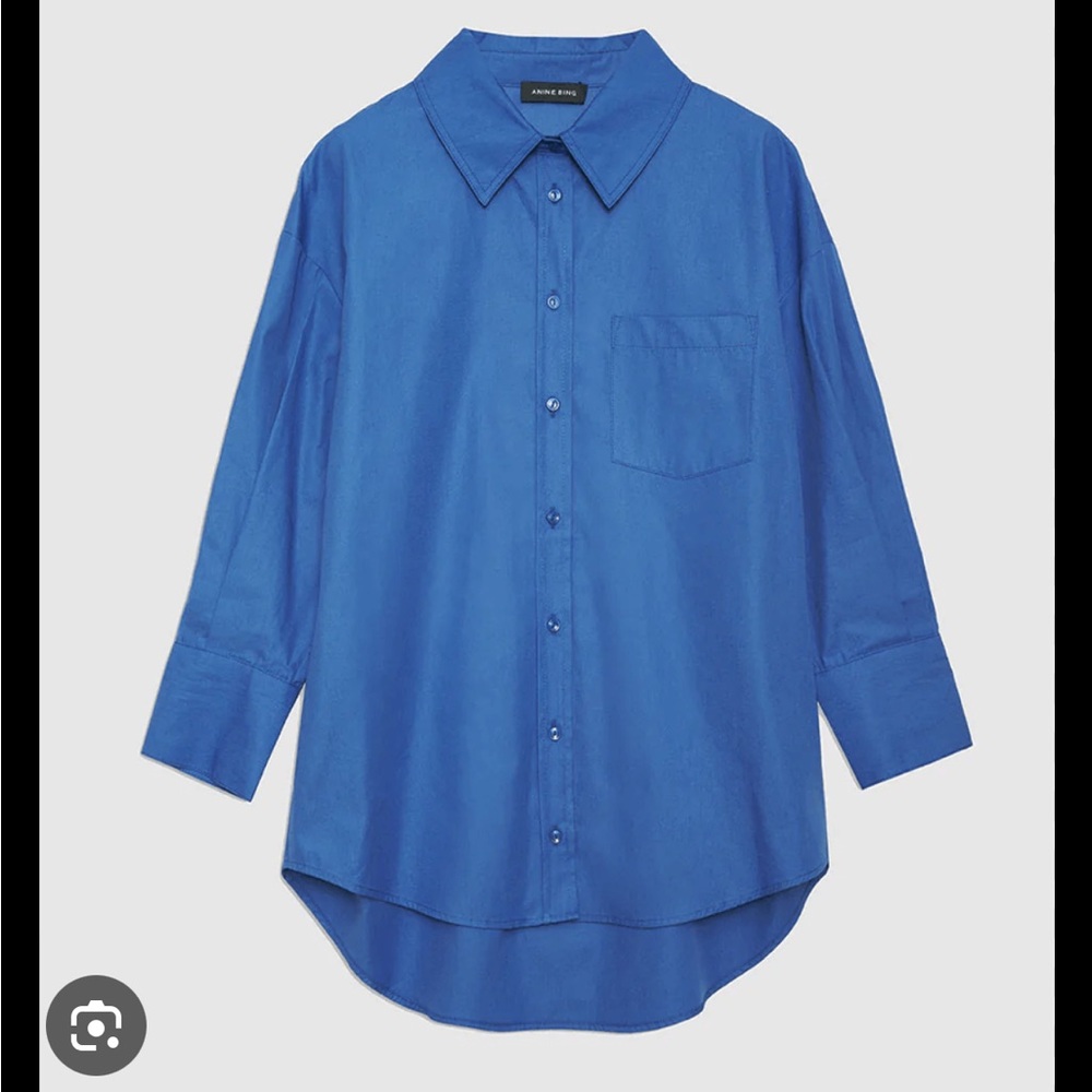 Anine Bing Mika Shirt - Electric Blue
